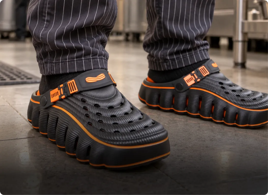 RESTORE Clogs are oil-proof for kitchens